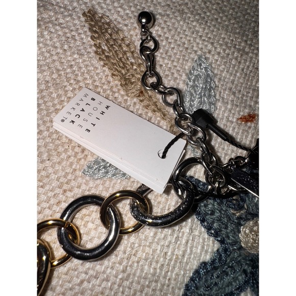 White House Black Market Gold & Silver Tone Link Pendant Necklace - Picture 5 of 5